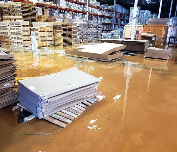 Flooded warehouse in Dunwoody, GA