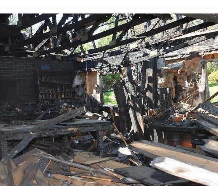 Burned building in Brookhaven, GA