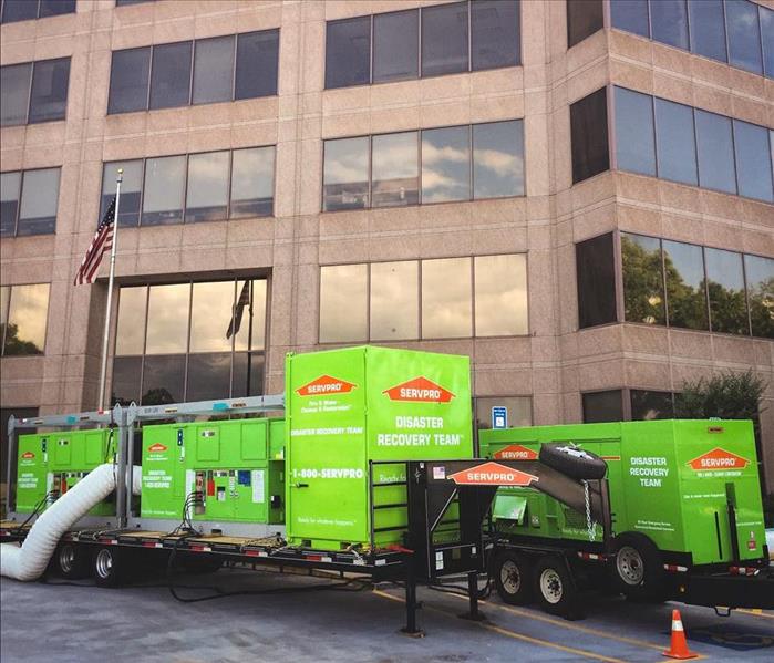 SERVPRO Trailer Mount Restoration Equipment at a Large Government Property Loss